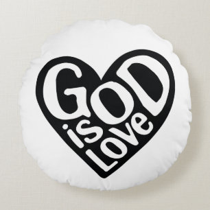 God is liefde zoals Jezus citeert God kunst liefde Rond Kussen