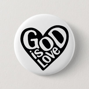 God is liefde zoals Jezus citeert God kunst liefde Ronde Button 5,7 Cm