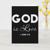God Is Love 1 John 4_8 Bible Verse Christian Scrip Kaart (Gele Bloem)