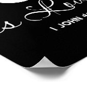 God Is Love 1 John 4_8 Bible Verse Christian Scrip Poster (Hoek)