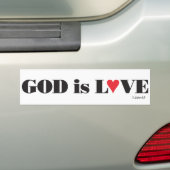 God is Love Bumpersticker (Op auto)