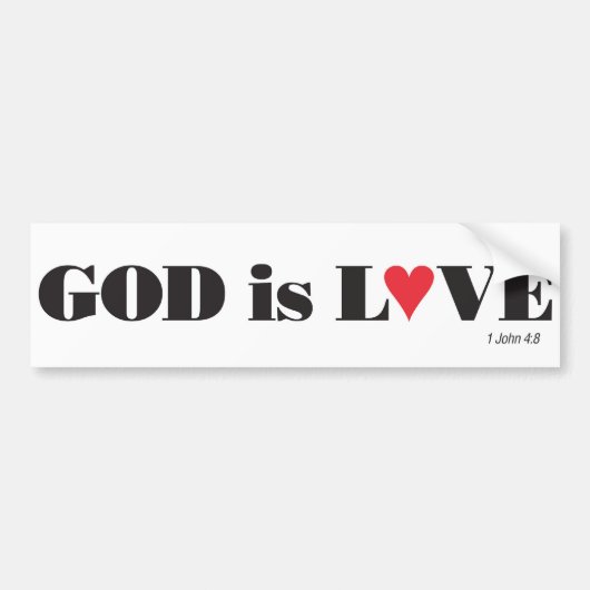 God is Love Bumpersticker (Voorkant)