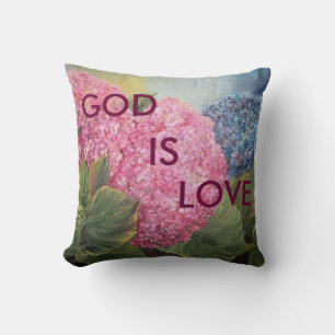 GOD IS LOVE Hydrangekussens Kussen