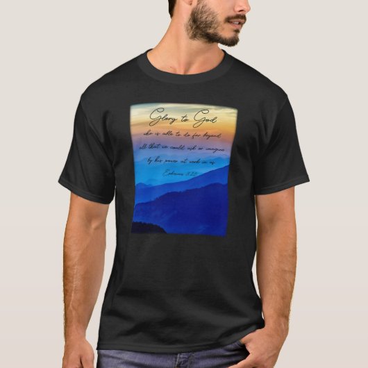 God is meer dan in staat (Efeziërs 3:20) T-shirt (Voorkant)