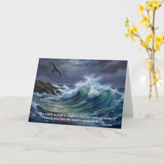 God is Mightier than the Sea: Psalm 93:4 Kaart