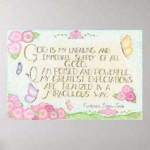 God is mijn aanbod- Florence Scovel Shinn Poster