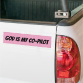 GOD IS MIJN BUMPERSTICKERS MET EEN CO-PILOT (Op Truck)