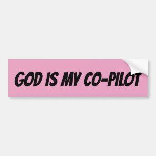 GOD IS MIJN CO-PILOT BUMPERSTICKERS