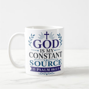 God Is Mijn Constante Bron Minimalistische Christe Koffiemok