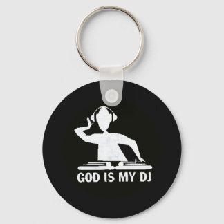 God is mijn DJ Sleutelhanger