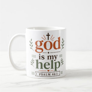 God Is Mijn Hulp Inspirerende Bijbeltekst Belofte Koffiemok