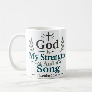 God Is Mijn Kracht En Lied Dagelijks Schriftuurcit Koffiemok