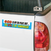God is mijn mede-piloot Bumpersticker (Op Truck)