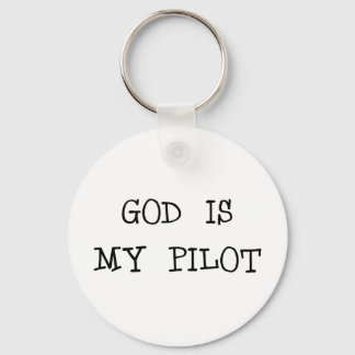 God is mijn piloot sleutelhanger
