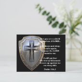 God is mijn schild briefkaart (Staand voorkant)