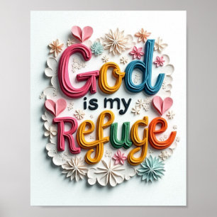 God is mijn toevlucht poster