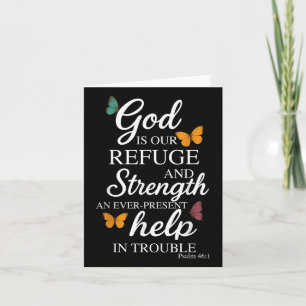 God is ons toevluchtsoord Bijbelvers Psalm 46_1 Kaart