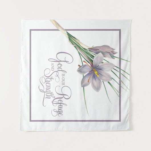 God is ons Vluchtel en onze kracht Wandkleed (Voorkant (horizontaal))