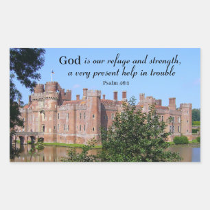 God is ons Vluchtel en Sterkte Rechthoekige Sticker