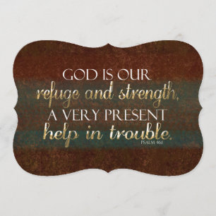 God is onze Christelijke bijbel Verse Brown/Gold Kaart
