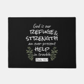 'God is onze toevlucht en kracht' Psalm 46:1 Deurmat (Voorkant)