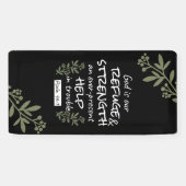 'God is onze toevlucht en kracht' Psalm 46:1 Spandoek (Horizontaal)