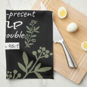 'God is onze toevlucht en kracht' Psalm 46:1 Theedoek (Quarter Fold)