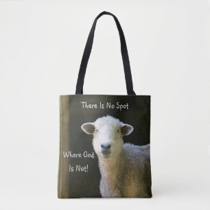 God is overal schaap draagtas