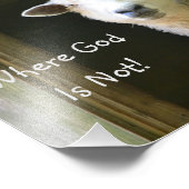 God is overal schaap foto afdruk (Hoek)