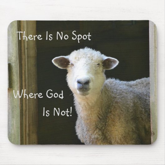 God is overal schaap muismat (Voorkant)