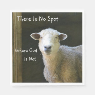 God is overal schaap servet