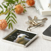 God is overal schaap sleutelhanger (Zijkant)