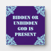 God is present plaque (Devant)