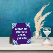 God is present plaque (Insitu)