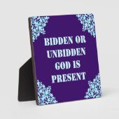 God is present plaque (Recto)