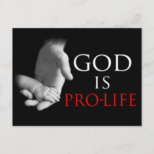 God is pro-leven briefkaart