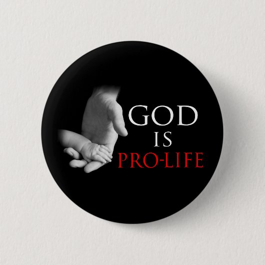 God is pro-leven ronde button 5,7 cm (Voorkant)
