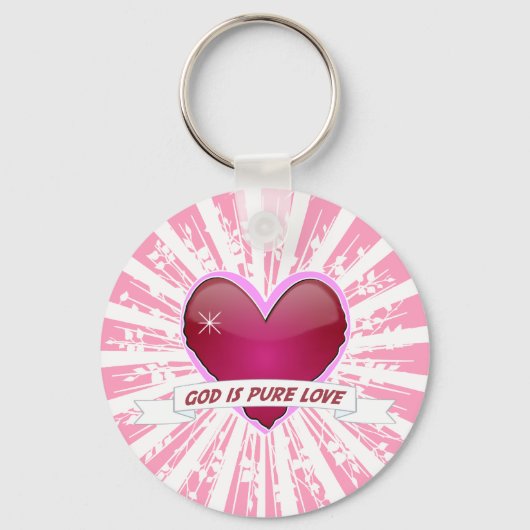 God is pure liefde sleutelhanger (Voorkant)