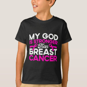 God is sterker bewustzijn van roze borstkanker t-shirt