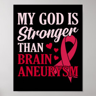 God is sterker dan bewustzijn van hersenaneurysma poster