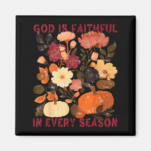 God Is Trouw In Elk Seizoen Bloemrijke Herfst Chri Magneet