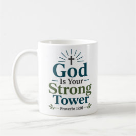 God Is Uw Sterke Toren Bijbelse Aanmoediging  Koffiemok