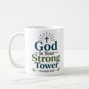 God Is Uw Sterke Toren Bijbelse Aanmoediging  Koffiemok