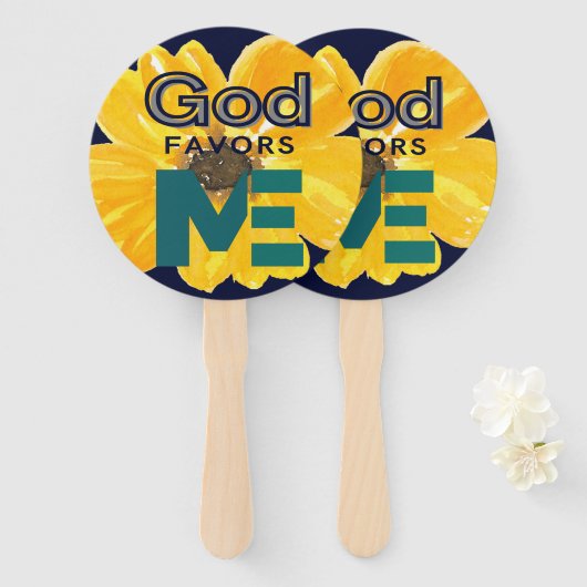 God is voor mij handwaaier (Voorkant en achterkant)