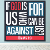 God is voor ons canvas afdruk (Insitu (Houten vloer))