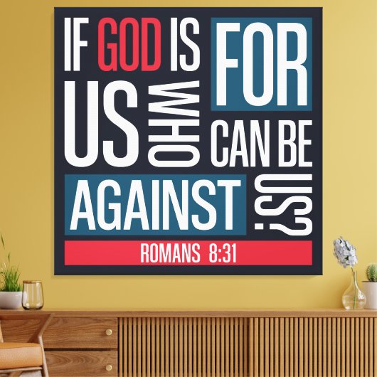 God is voor ons canvas afdruk (Insitu (Woonkamer))