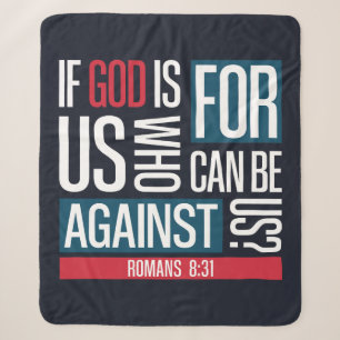 God is voor ons sherpa deken