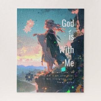 God is With Me - Christian Vintage Retro Anime Legpuzzel