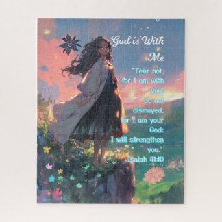 God is With Me - Christian Vintage Retro Anime Legpuzzel