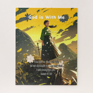 God is With Me - Christian Vintage Retro Anime Legpuzzel